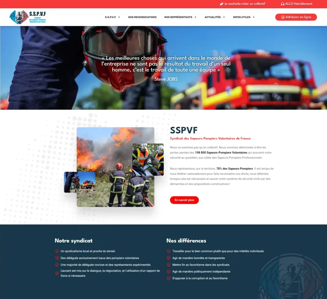 site web pour syndicat